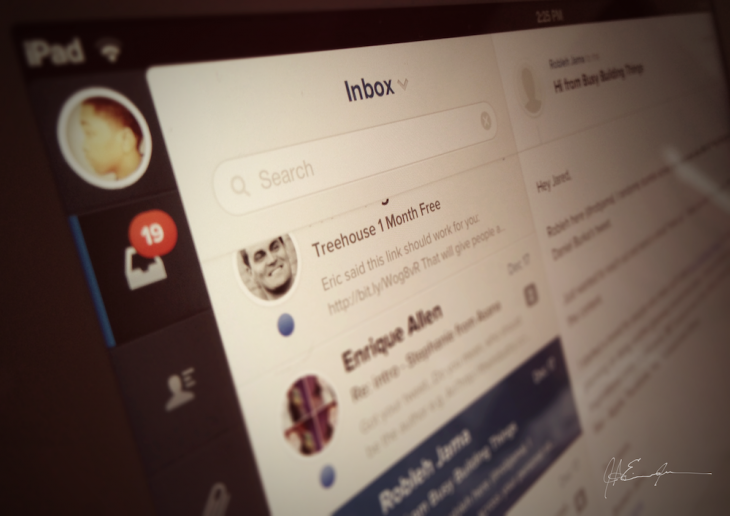 Evomail for iPad is a slick and beautiful email client, no learning curve required