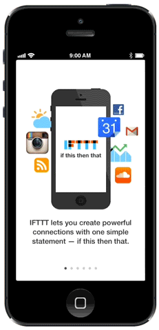 IFTTT for iPhone - Intro Screens