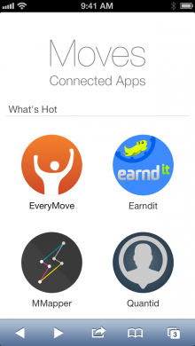 Moves Connected Apps catalogue