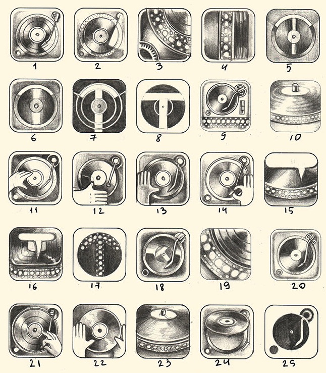 Turnplay app icon sketches