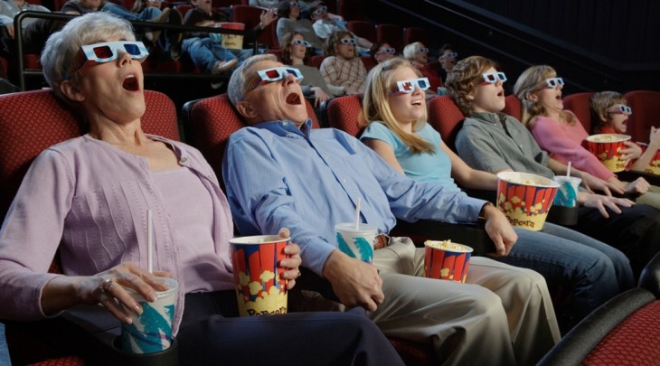 People Watching 3-Dimensional Movie