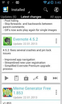 Keep track of your additions and changes to your apps with Changelog Droid.