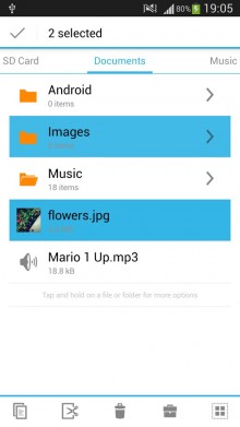 With a slick interface, File Manager makes the file system easy to get around.