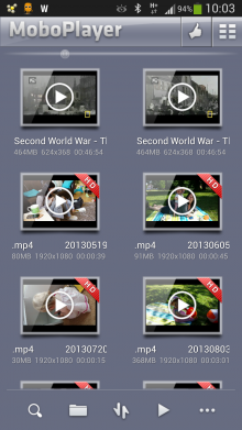 MoBoPlayer video player app Android screenshot