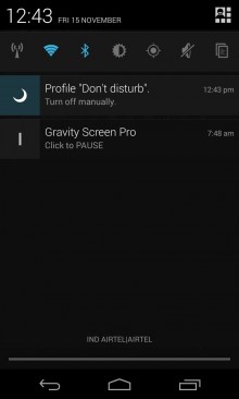 It displays a permanent notification while a profile is active, so you can turn it off manually if you wake up early.