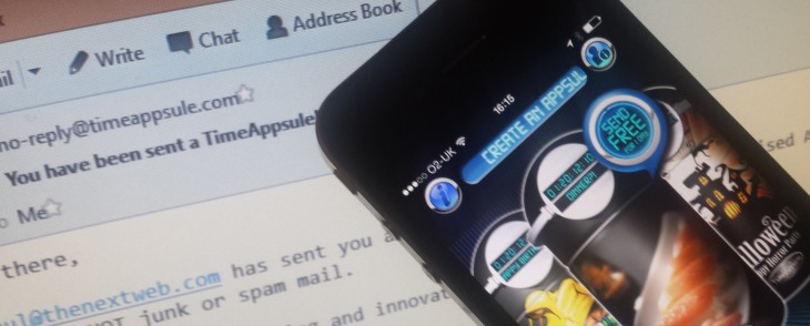 TimeAppsule for iPhone lets you send time-locked videos, photos and invitations to friends