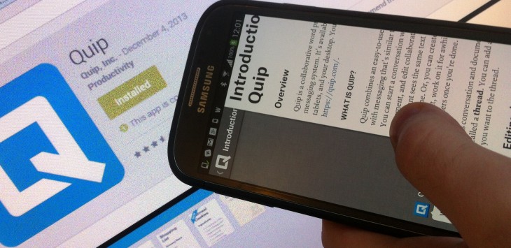 Quip, ex-Facebook CTO Bret Taylor’s collaborative word processing app, officially arrives for Android ...