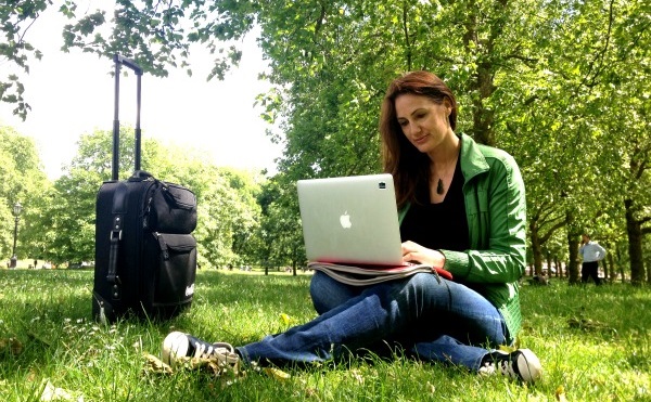 Natalie Sisson in a park