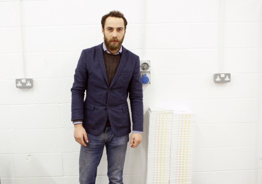 James Middleton with a stack of Boomf boxes