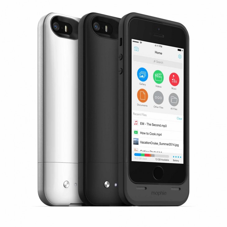 Mophie Space Pack promises to double your iPhone 5s battery life and adds up to 32GB extra storage