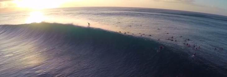 This surfing video shot with a drone and a GoPro at Banzai Pipeline will blow you away