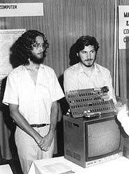 Daniel Kottke and Steve Jobs with the Apple I