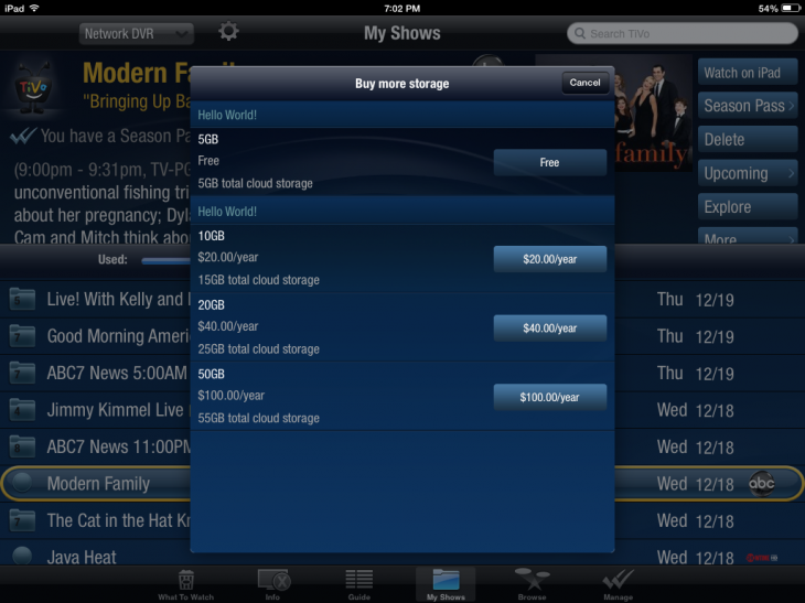 TiVo Unveils CloudBased Network Digital Video Recorder