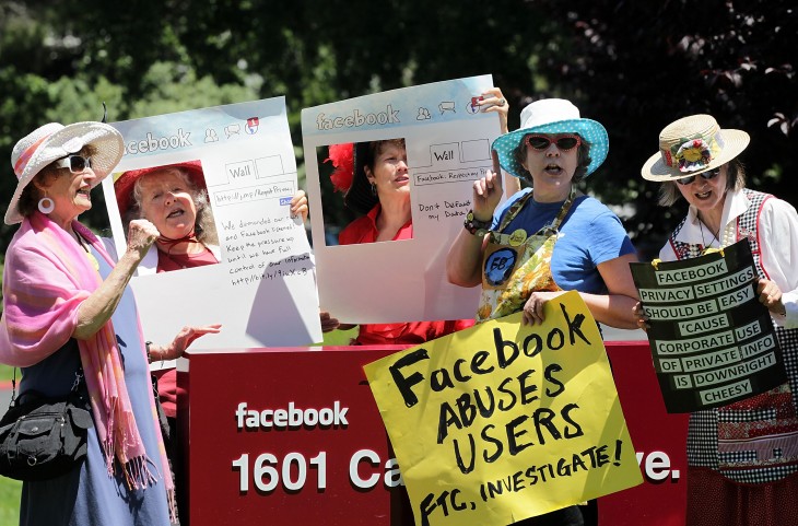 Demonstration Held Against Facebook's Privacy Policies