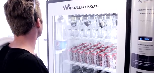 Sony sells its waterproof mp3 player inside a bottle of water