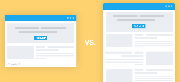 What’s more effective: Long or short landing pages?