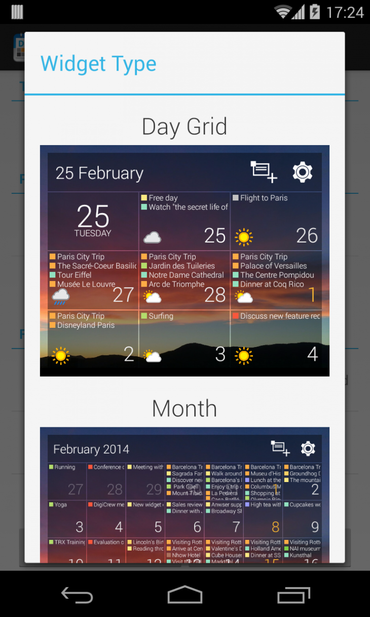 DigiCal for Android Gets New look Widgets and Calendar View Options