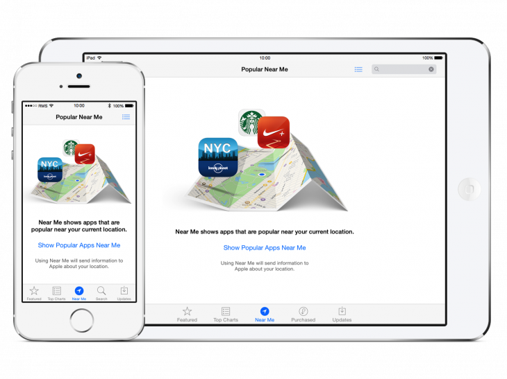 Apple introduces the ‘Popular Near Me’ section of the App Store to new users.