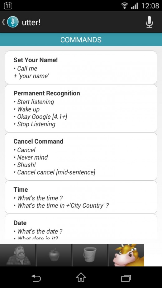 google voice actions listen to