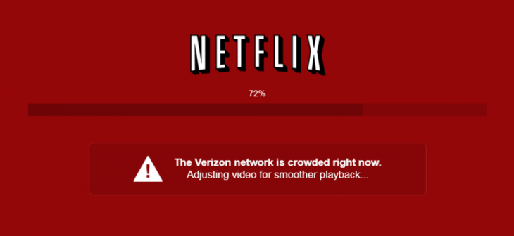 Verizon sends cease and desist letter to Netflix over buffering message that blames ISP