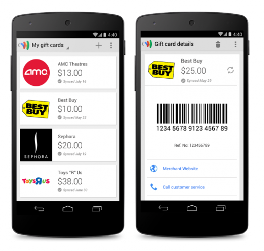 Google Wallet Gets Gift Cards, Request and Send Money
