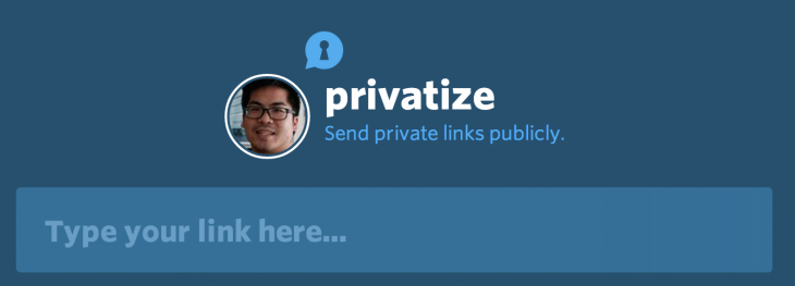 Privatize lets you tweet links that only people you mention can open
