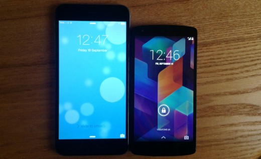 iPhone 6 Plus and Nexus 5