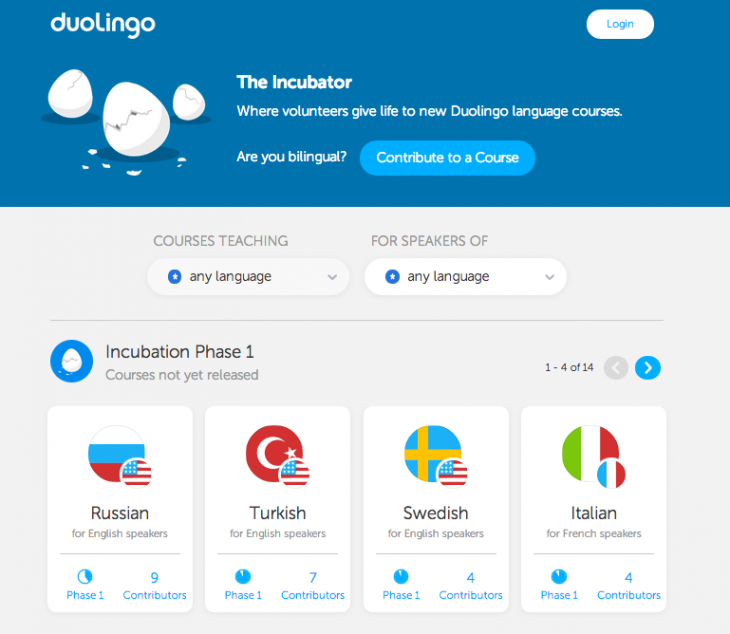 Language Incubator Homepage