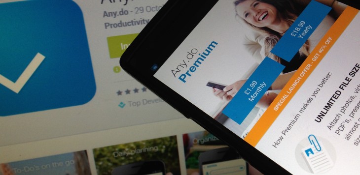 Any.do goes freemium with a slew of new features, costing $5/month or $45/year