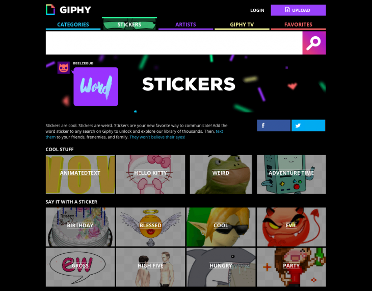 giphy stickers website
