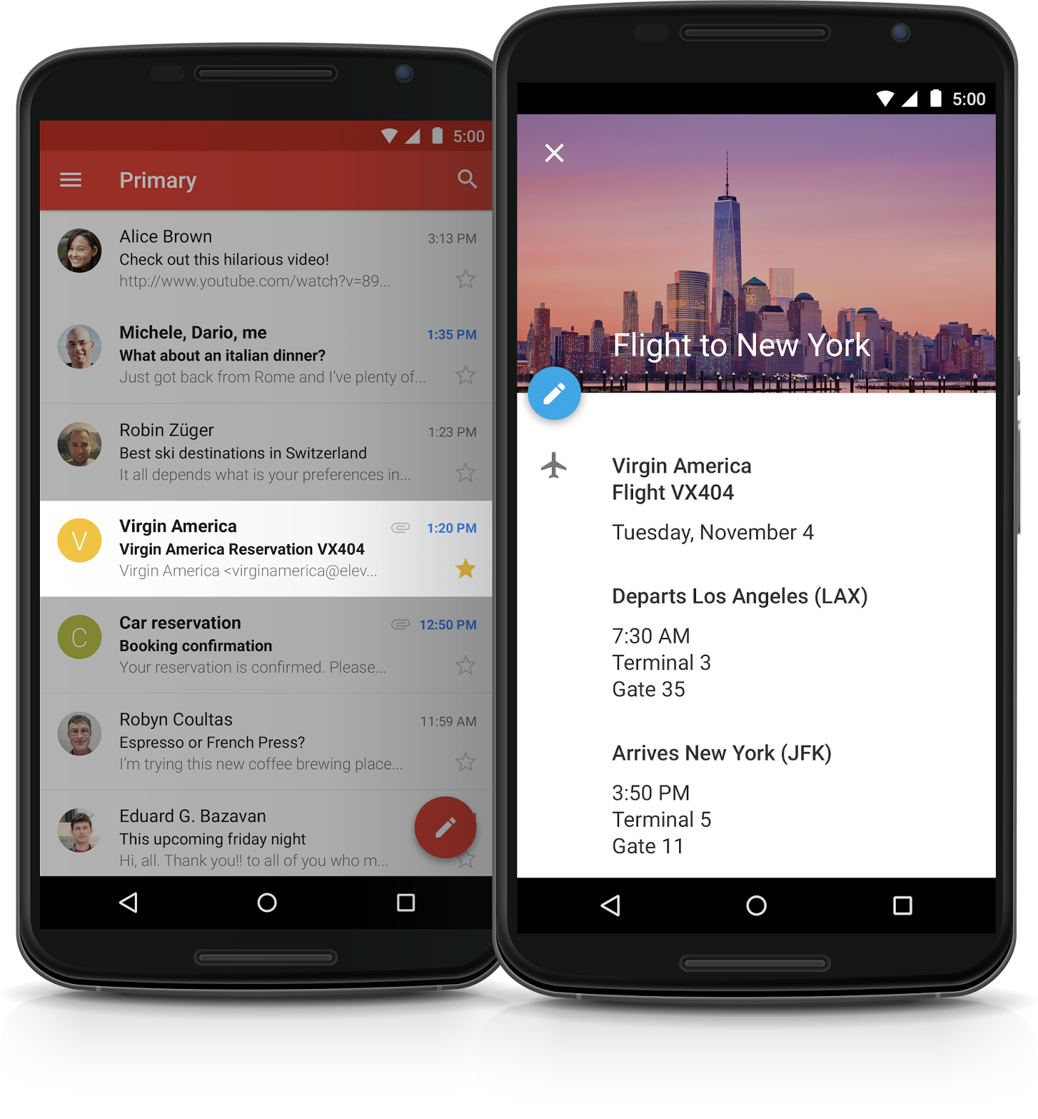 Google releases redesigned, smarter Android Calendar and Gmail apps