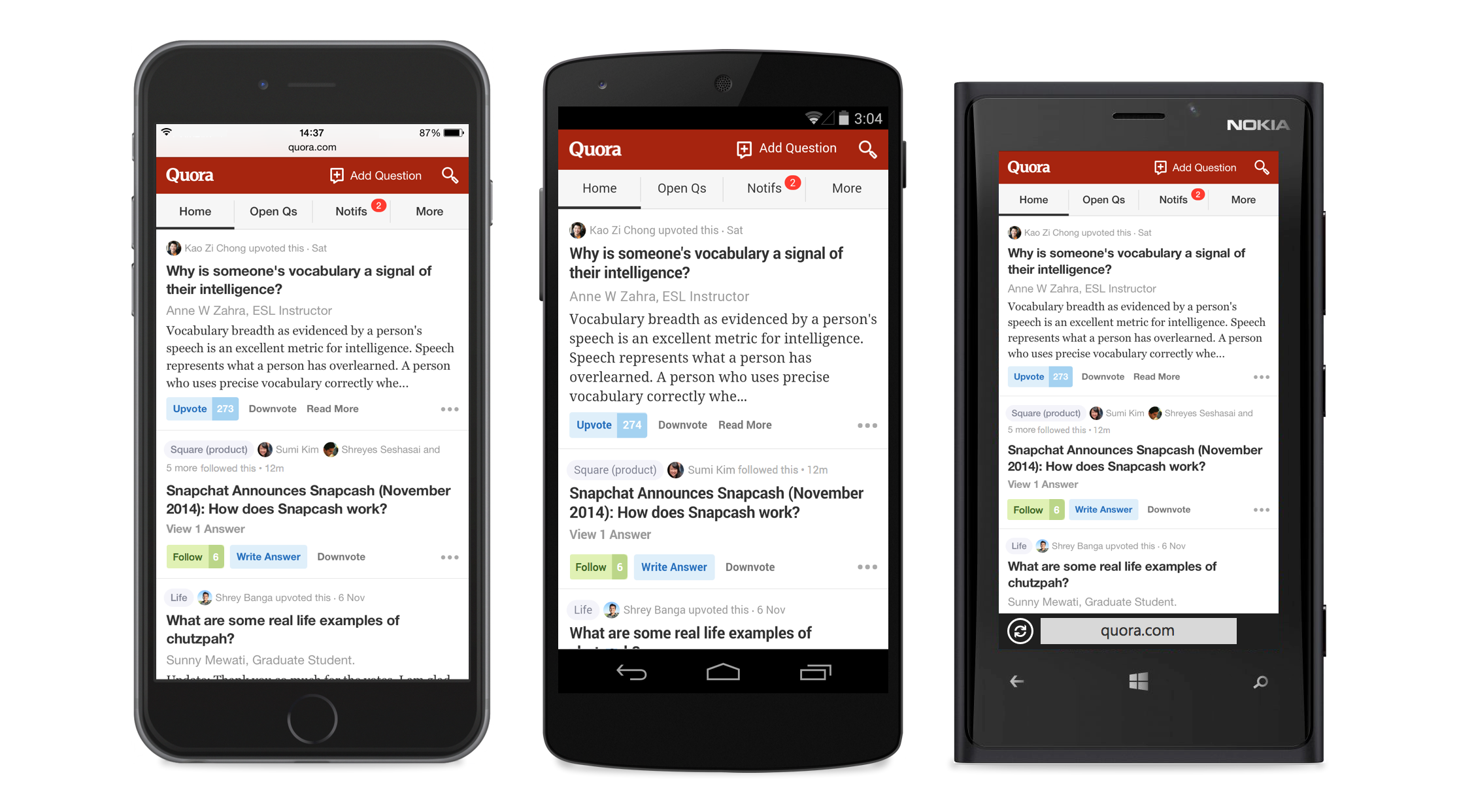 Quora redesigns its mobile website with an app-like interface as it achieves product parity Featured Image