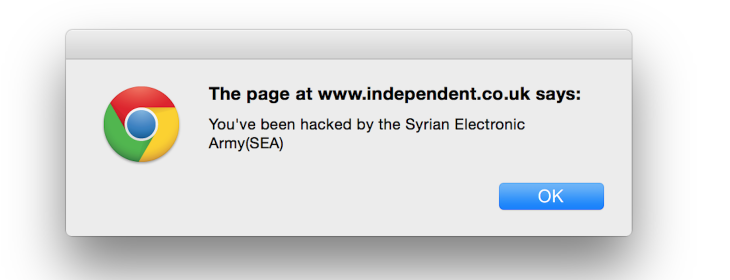 The Independent and other sites ‘hacked’ by the Syrian Electronic Army