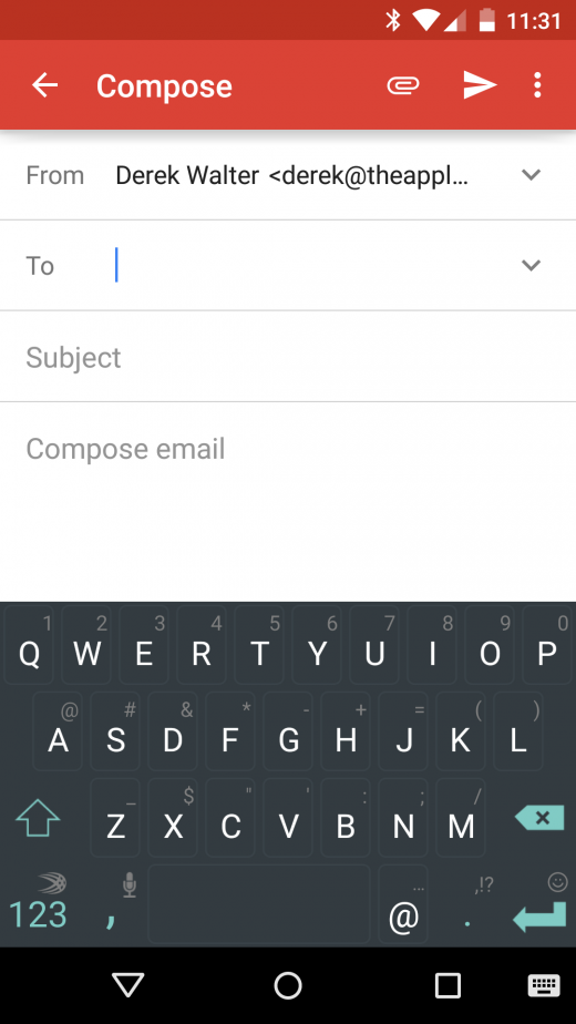 Gmail compose button