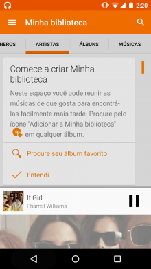 Google Play Música-Minha biblioteca