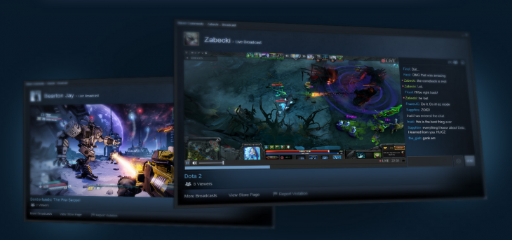 Steam unveils game live streaming to compete with Twitch