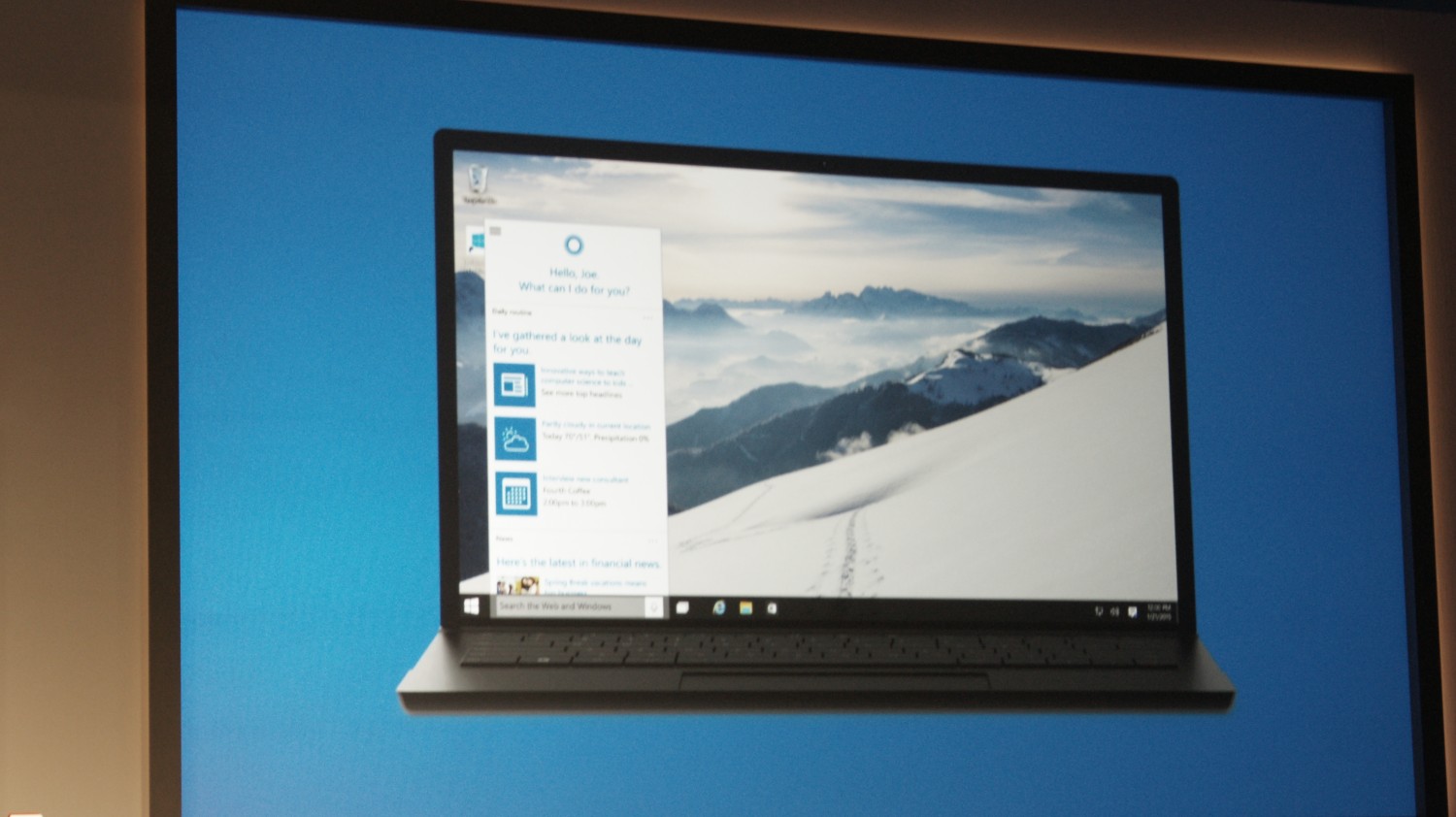 Microsoft’s Cortana voice assistant comes to the PC with Windows 10