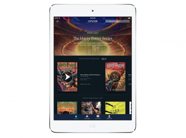 Oyster adds the complete ‘Harry Potter’ series to its ebook subscription service