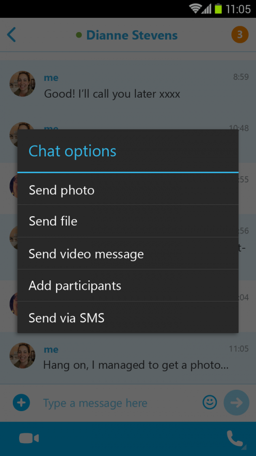 skype app for android video