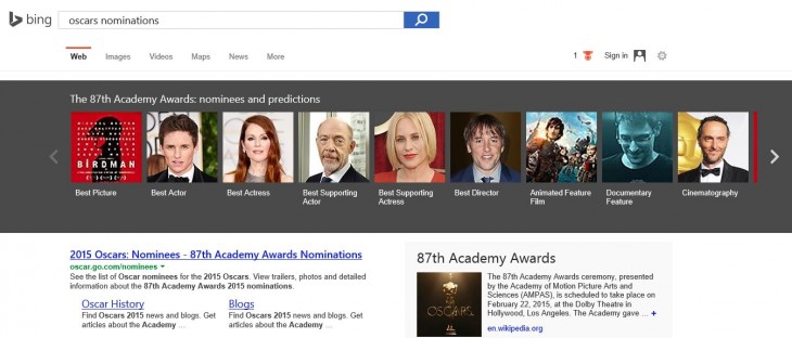 Bing oscars
