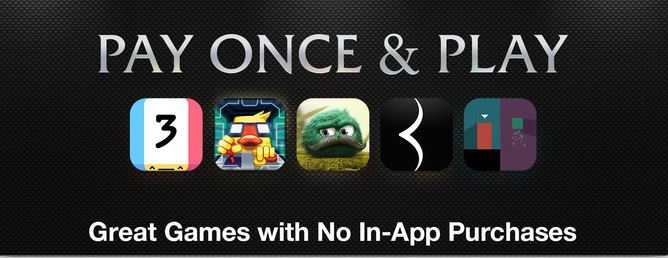 Apple's 'Pay Once & Play' Section of the App Store Highlights