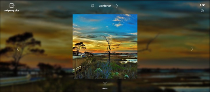 SwipeMy.Pics Web-based Instagram viewer focuses your eyes on the image