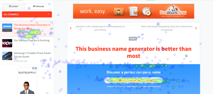Marketing the TNW way #1: Heat maps