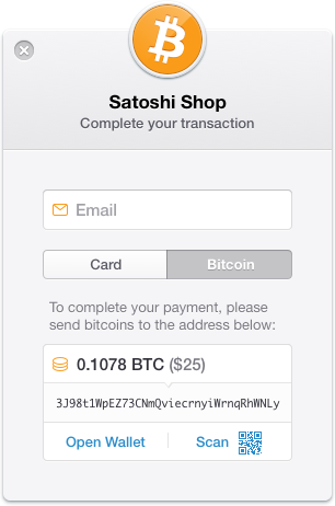 Stripe Bitcoin checkout