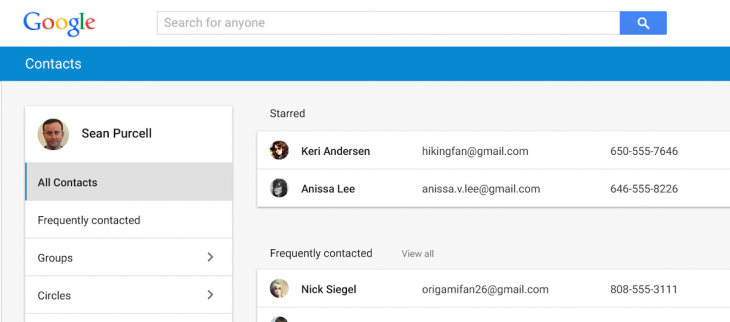 Google revamps Contacts with new design, integrates emails and meetings