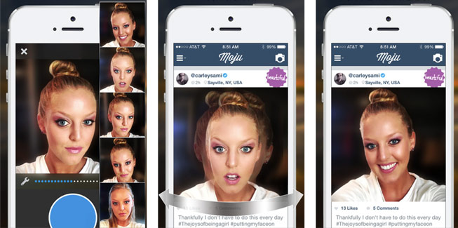 Moju for iOS adds chat and face recognition to its motion-based photo app