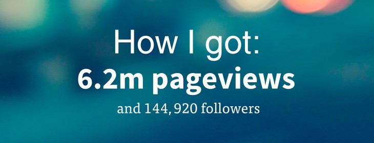 How I got 6.2 million pageviews and 144,920 followers