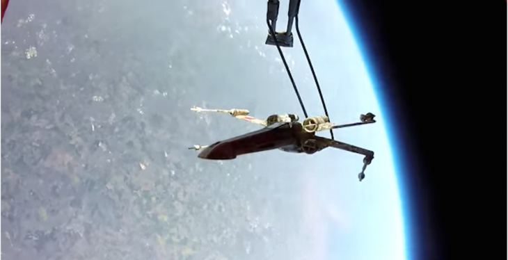 Hey JJ Abrams! Two guys from the UK just put an X-Wing into orbit