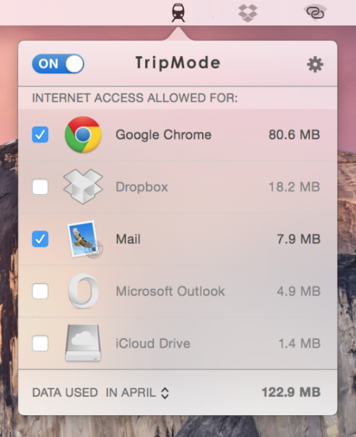 tripmode apple mail