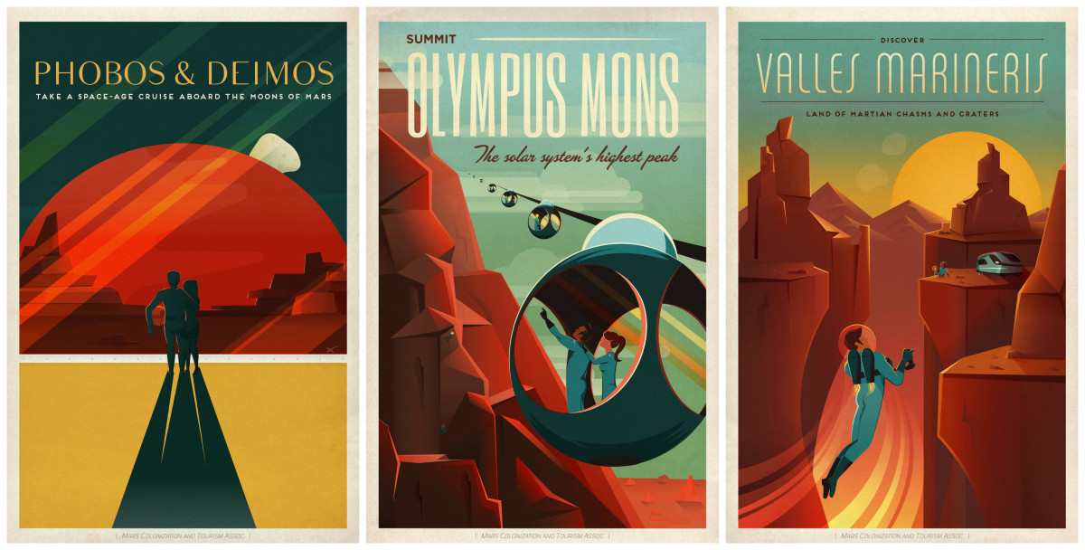 SpaceX is inviting us to Mars with some retro travel posters